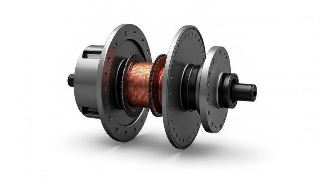 Illustration of a direct drive hub motor, showing electromagnets and no gears